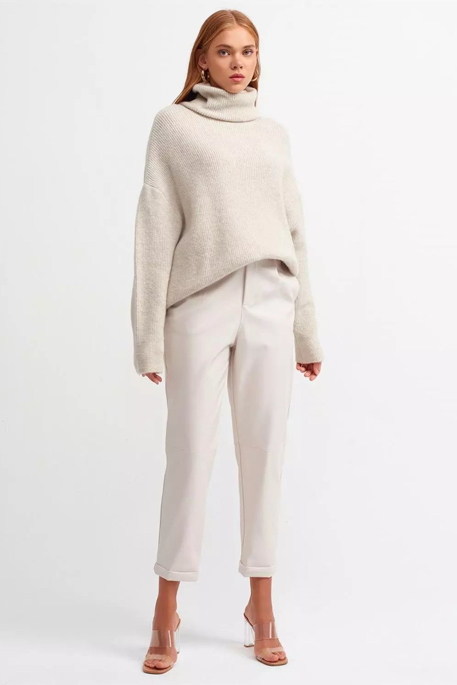 Polo Neck Oversized Sweater