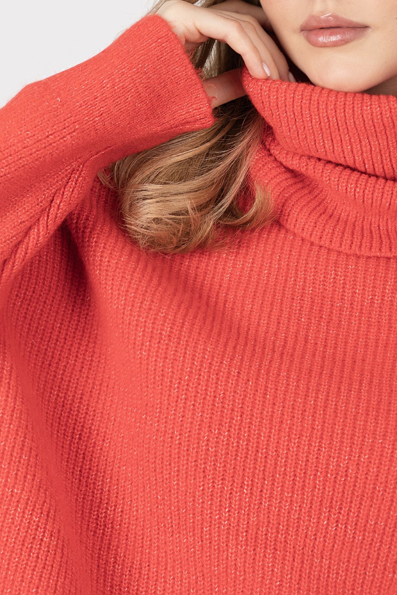 Polo Neck Oversized Sweater
