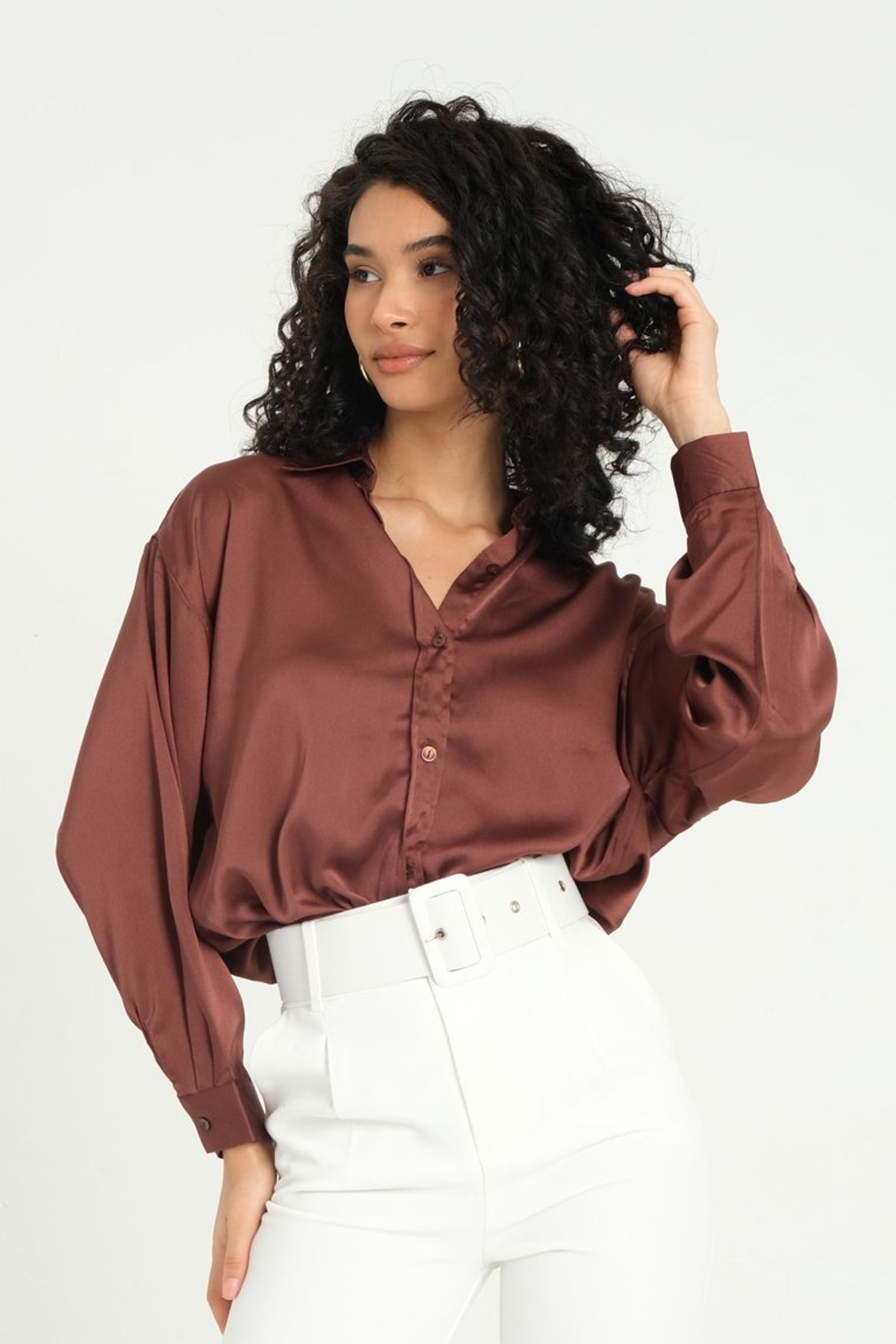 Satin Buttoned Shirt