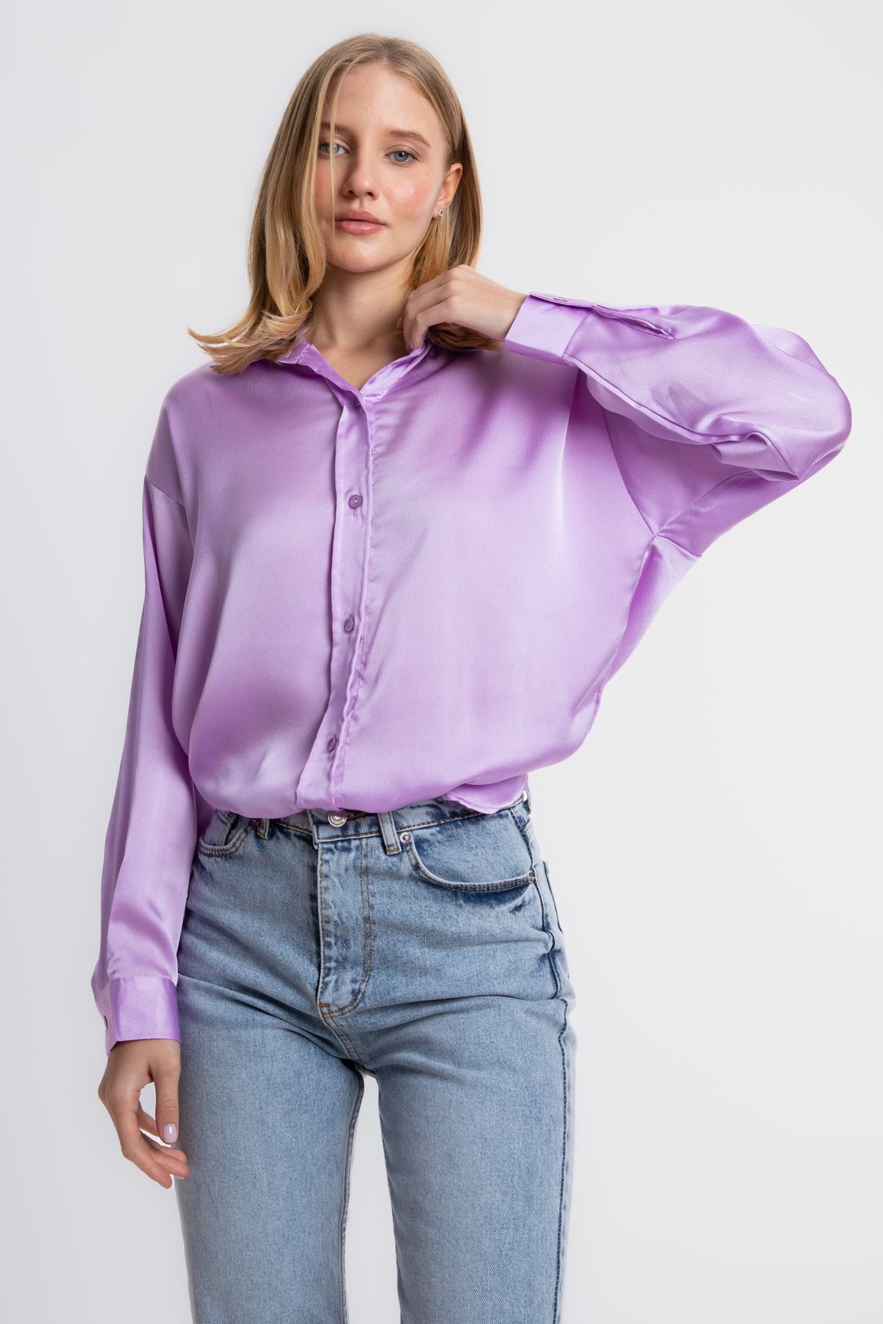 Satin Buttoned Shirt