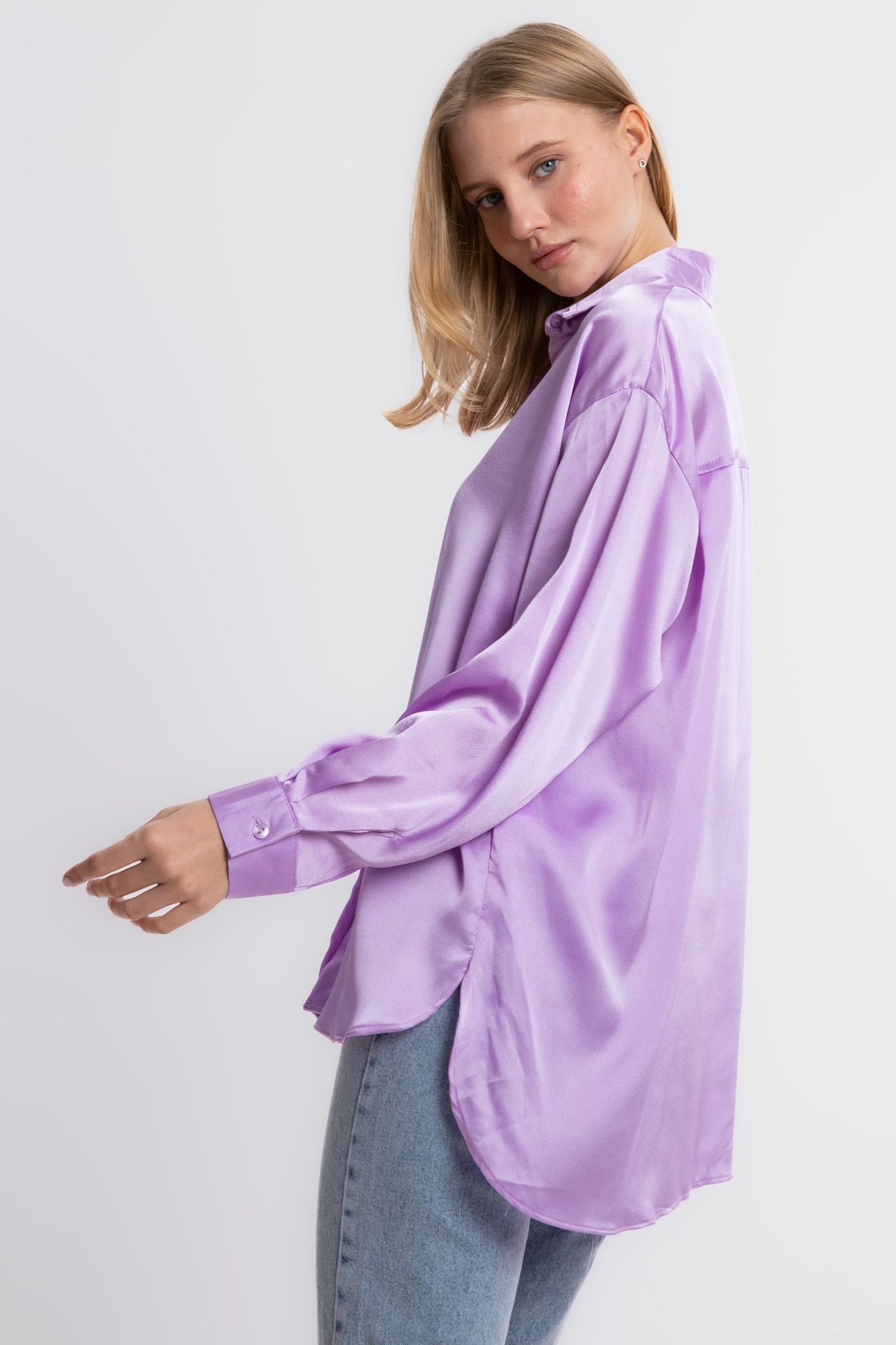Satin Buttoned Shirt