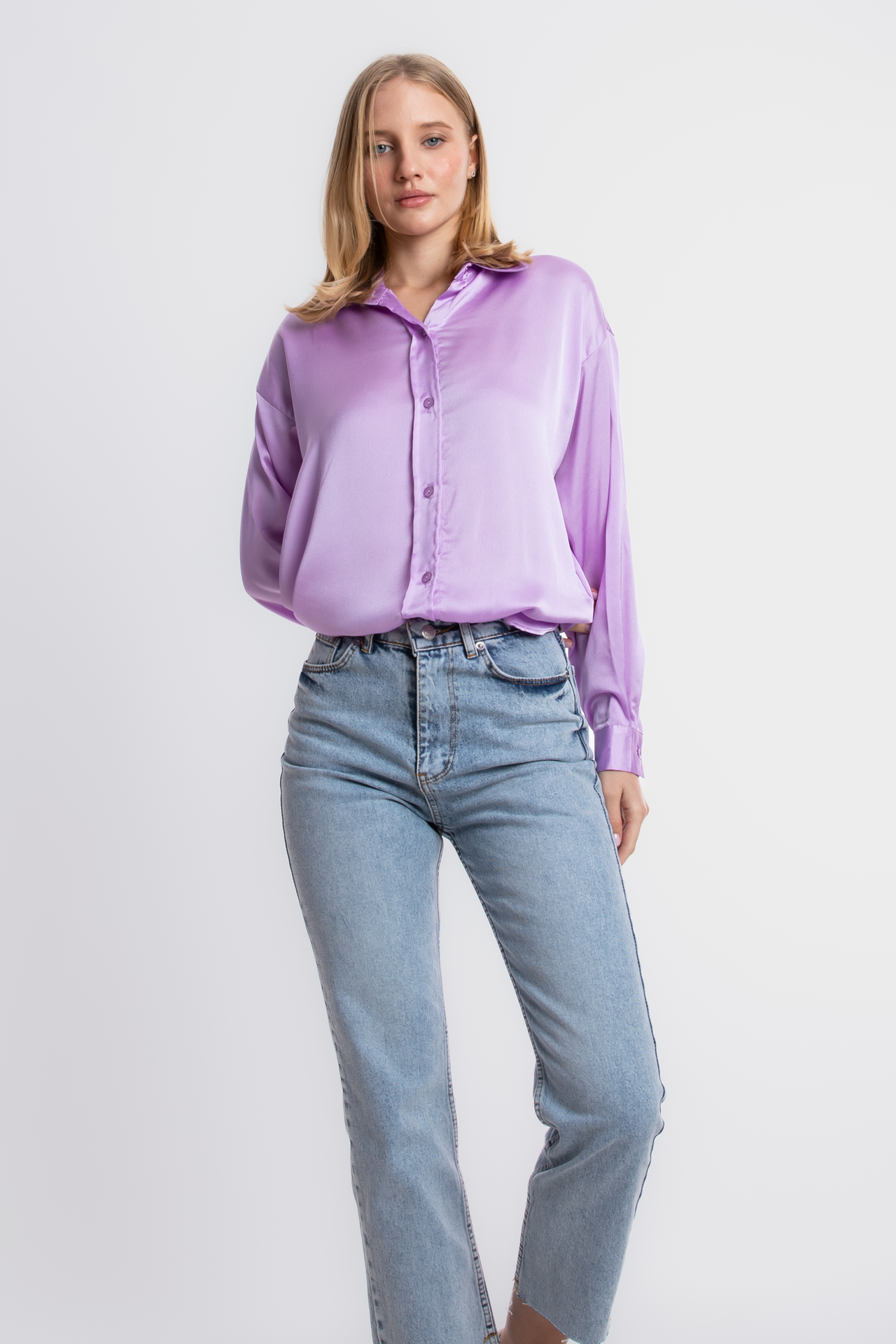 Satin Buttoned Shirt