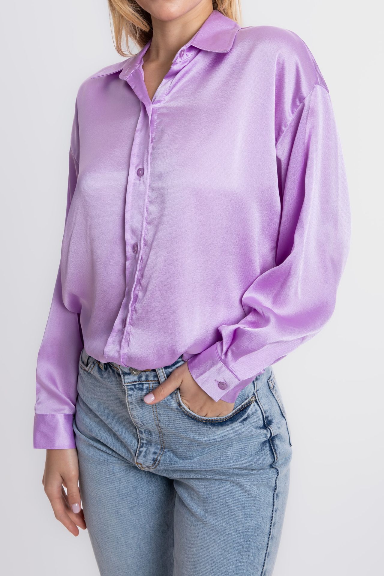 Satin Buttoned Shirt