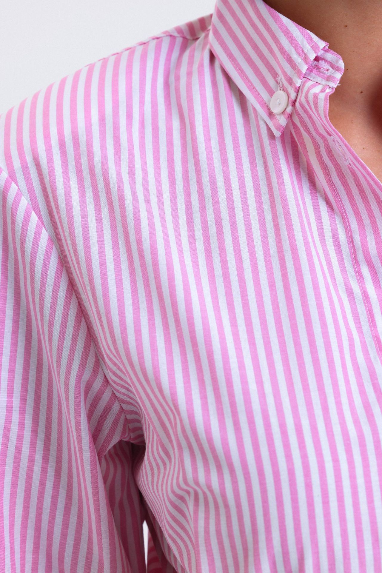 Striped Long Shirt with a Tie Up Detail