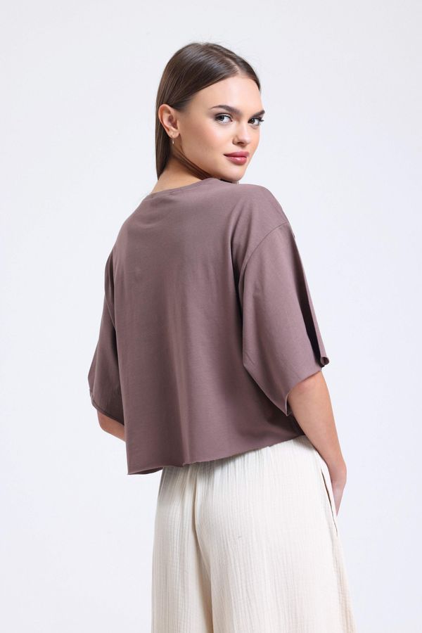 Round Neck Filthy Stitch Loose T-shirt 2