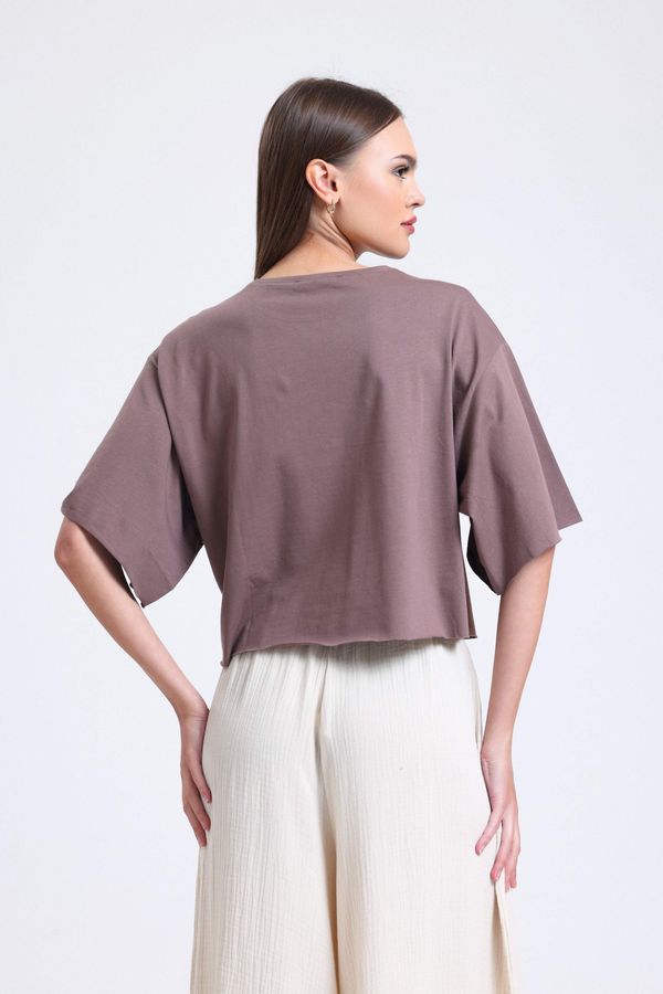 Round Neck Filthy Stitch Loose T-shirt 3