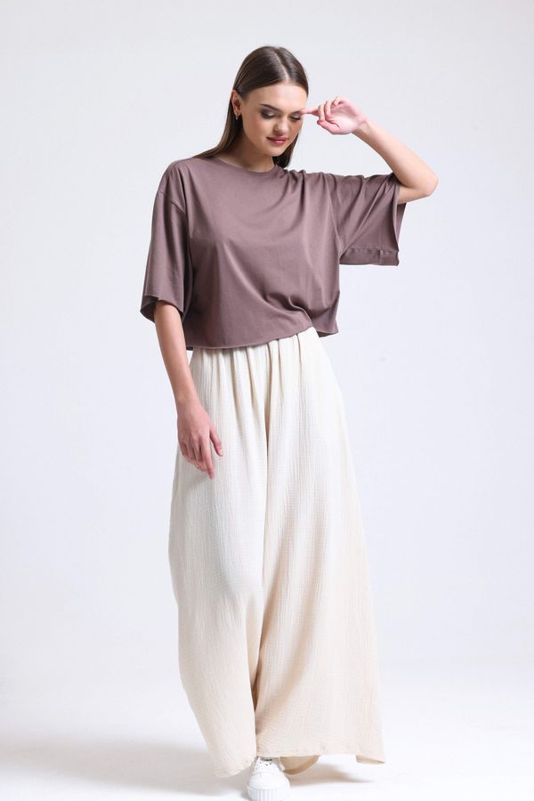 Round Neck Filthy Stitch Loose T-shirt 5