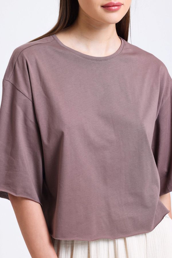Round Neck Filthy Stitch Loose T-shirt 6