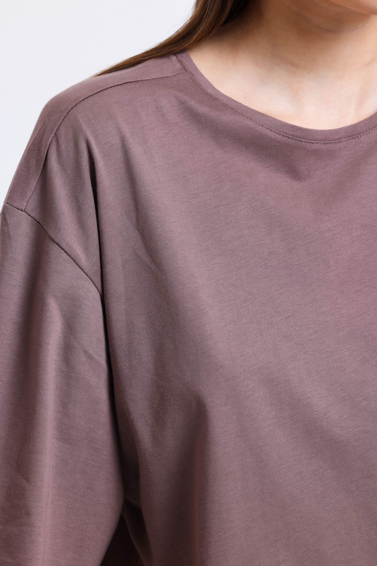 Round Neck Filthy Stitch Loose T-shirt