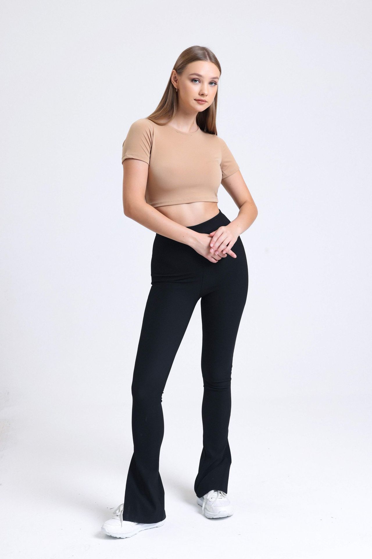 Crew Neck Basic Crop Top