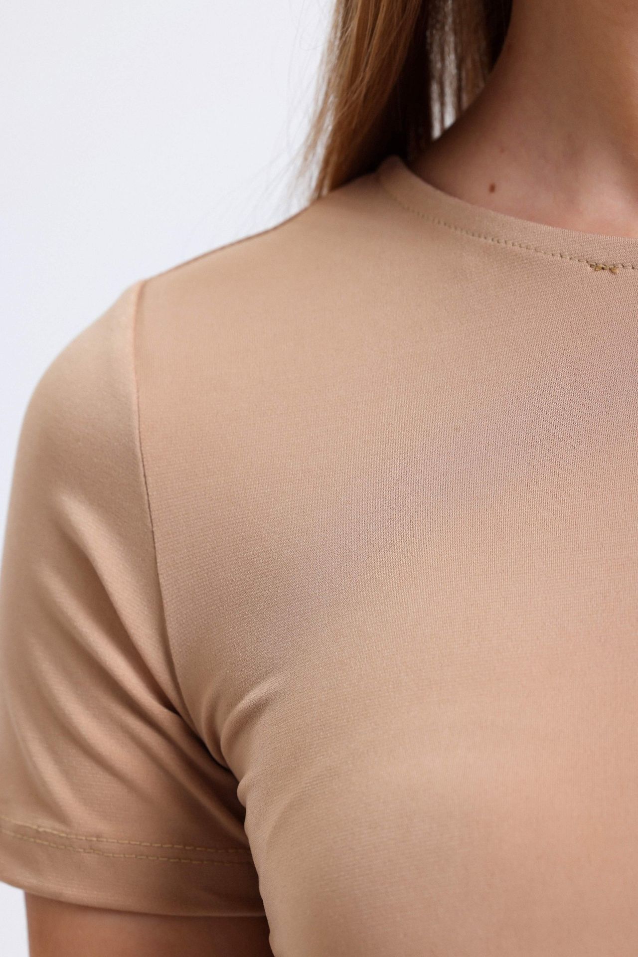 Crew Neck Basic Crop Top