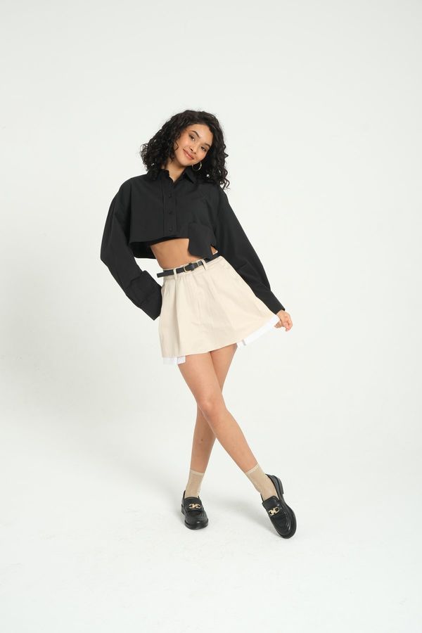 Pocket Cropped Shirt 2