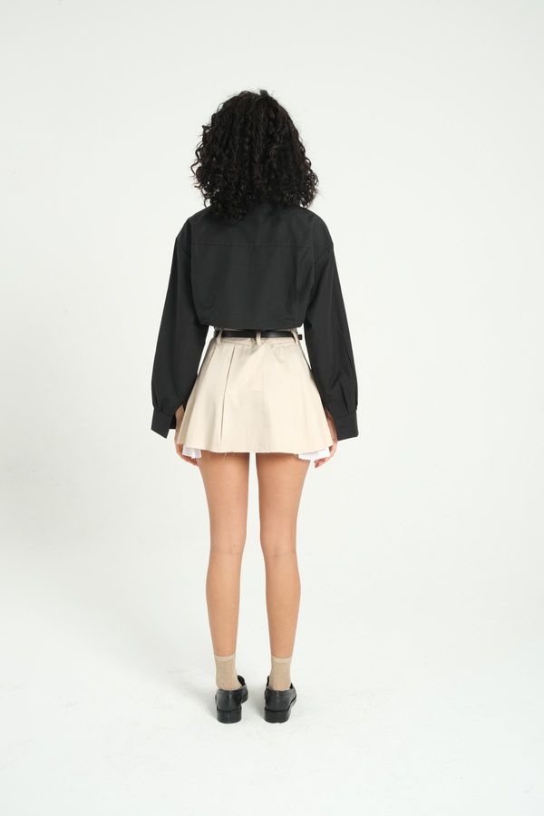 Pocket Cropped Shirt 4