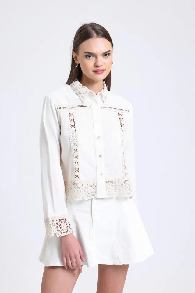 Detailed Crochet Shirt