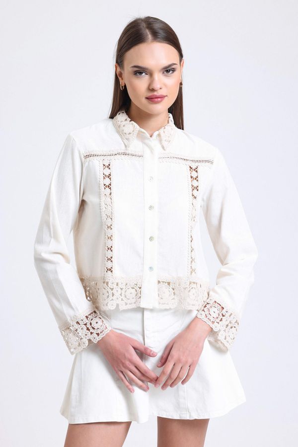Detailed Crochet Shirt 2
