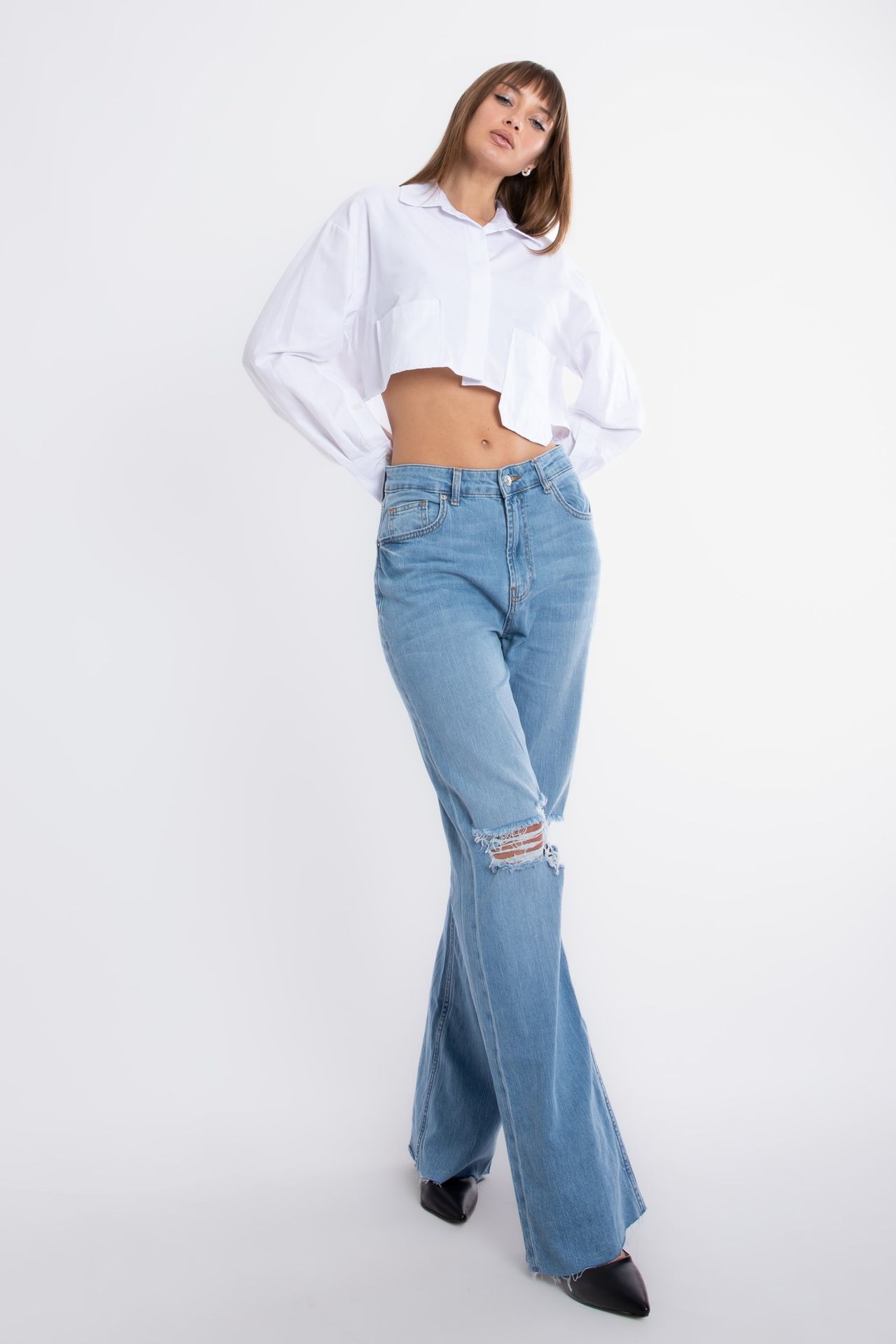 Pocket Cropped Shirt