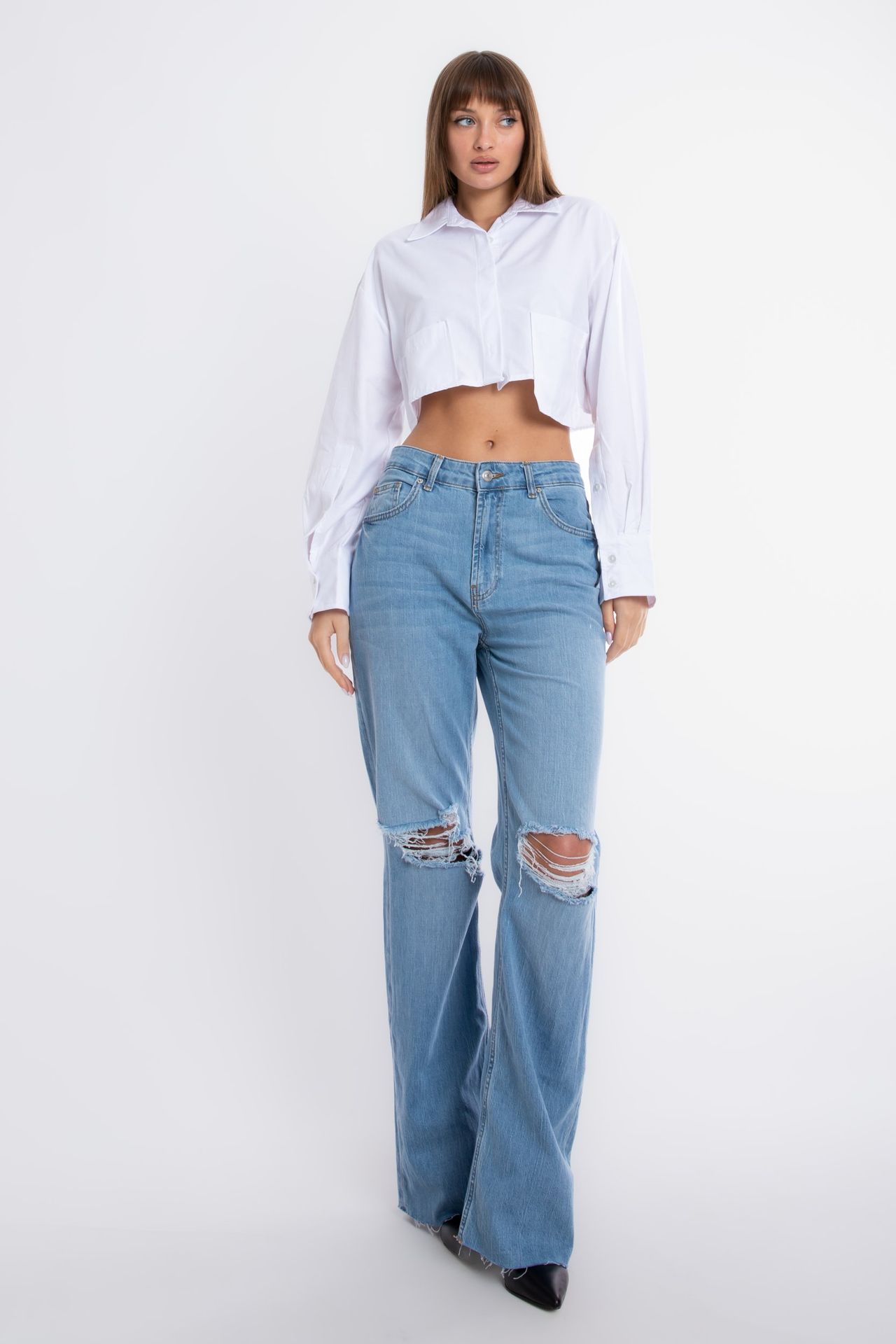 Pocket Cropped Shirt