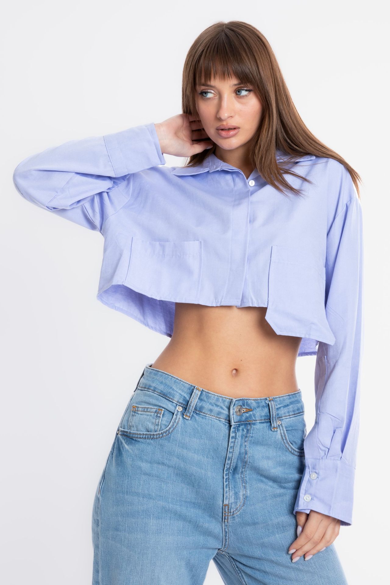 Pocket Cropped Shirt