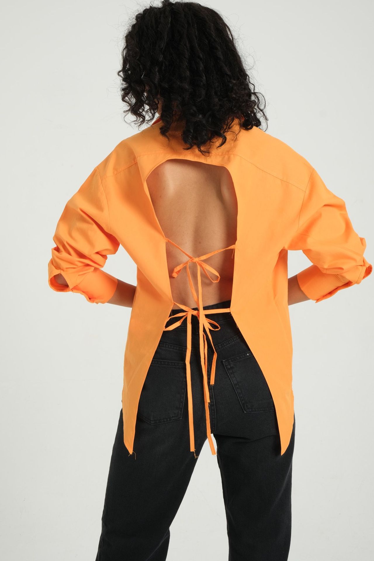 Back Cut out Shirt with a Lace Detail