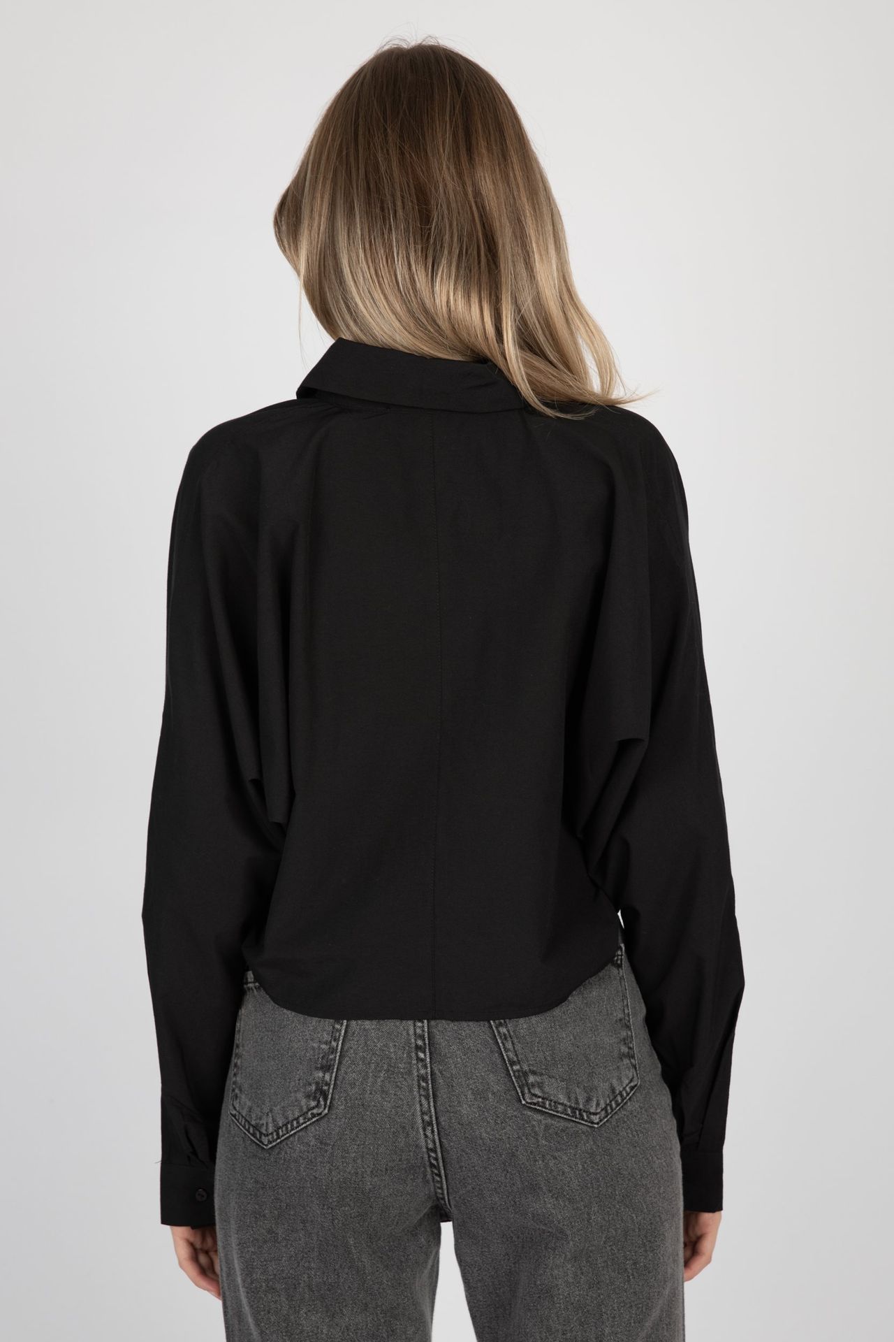 Buttoned Cropped Shirt