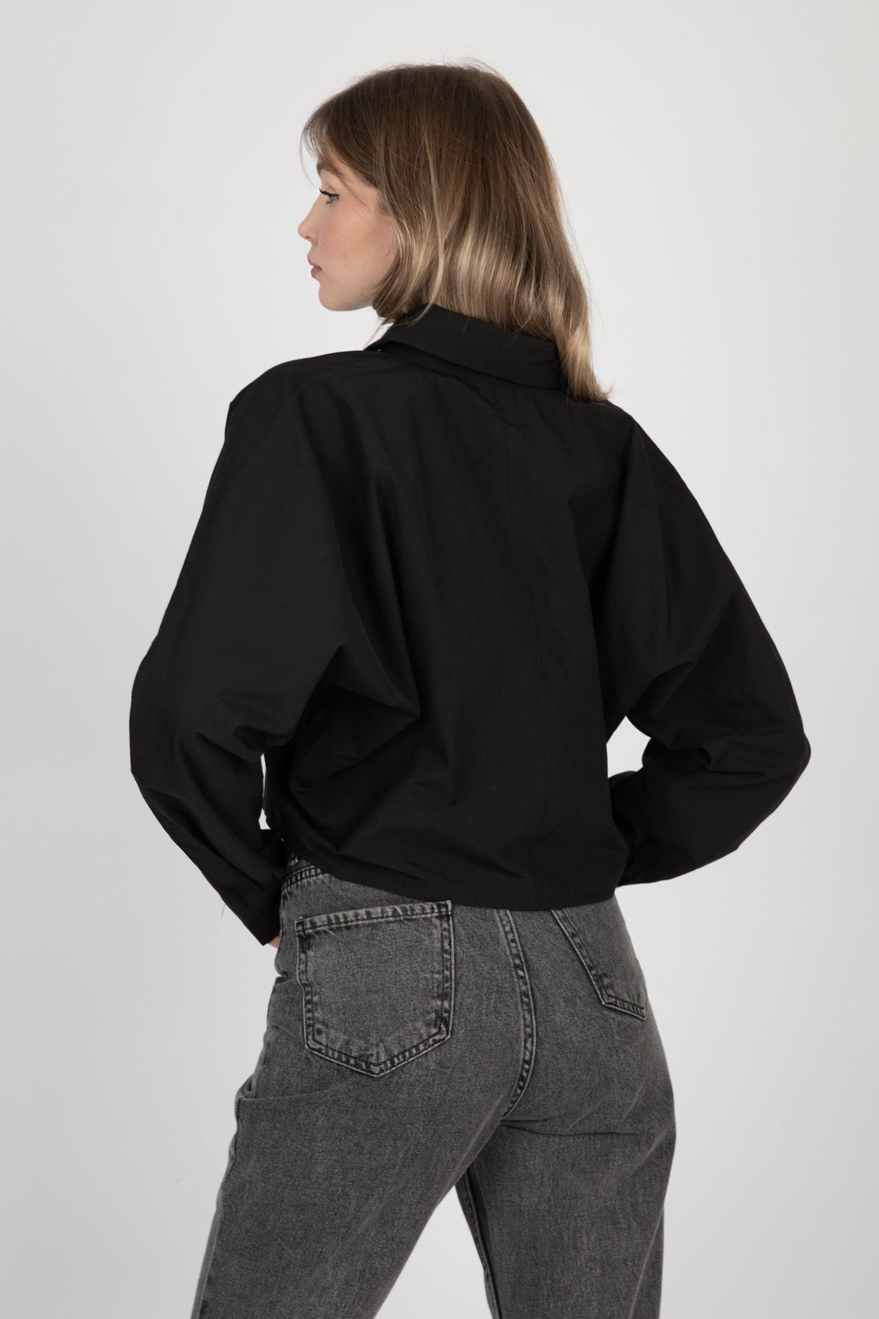 Buttoned Cropped Shirt