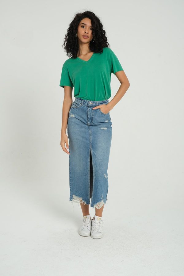 V Neck Basic T-shirt 2