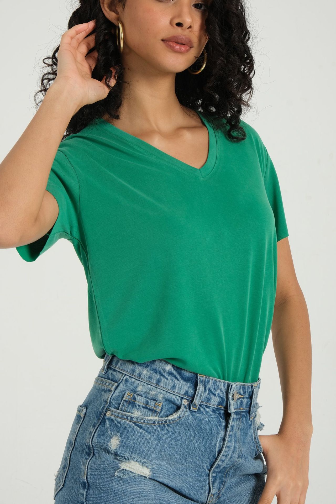 V Neck Basic T-shirt