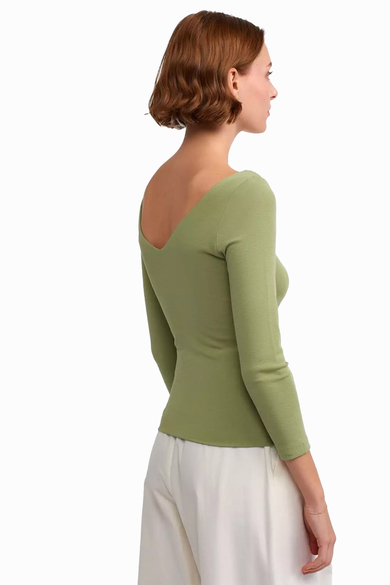 V Neck Long Sleeve Basic Top