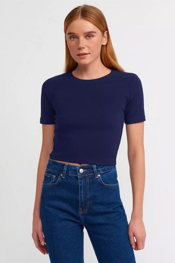 Crew Neck Basic Crop Top 1