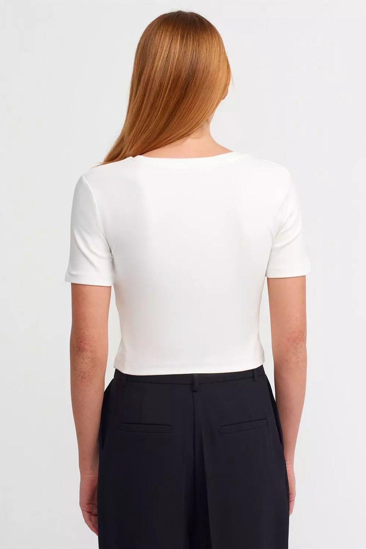 Crew Neck Basic Crop Top