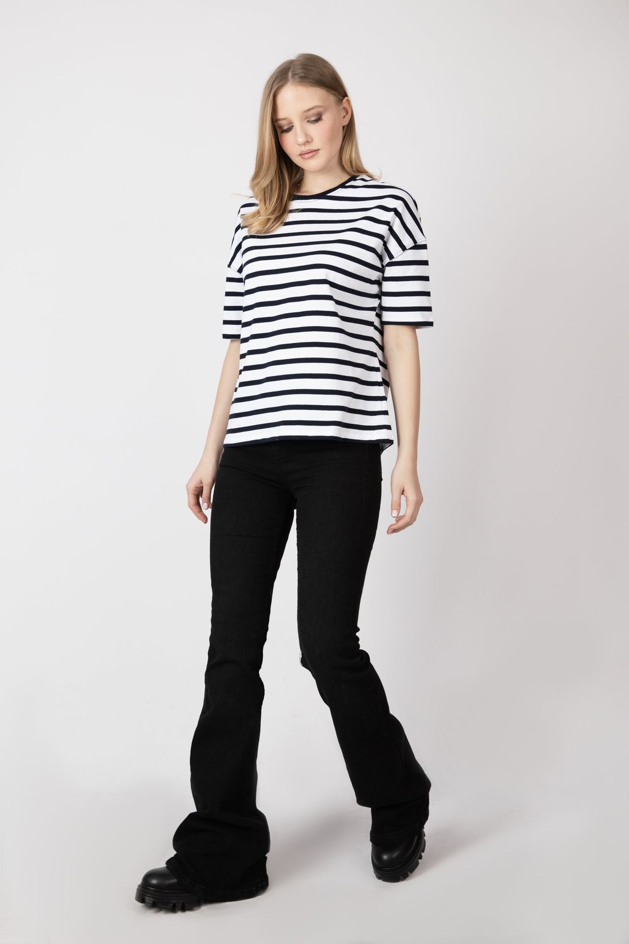Striped Crew Neck T-shirt