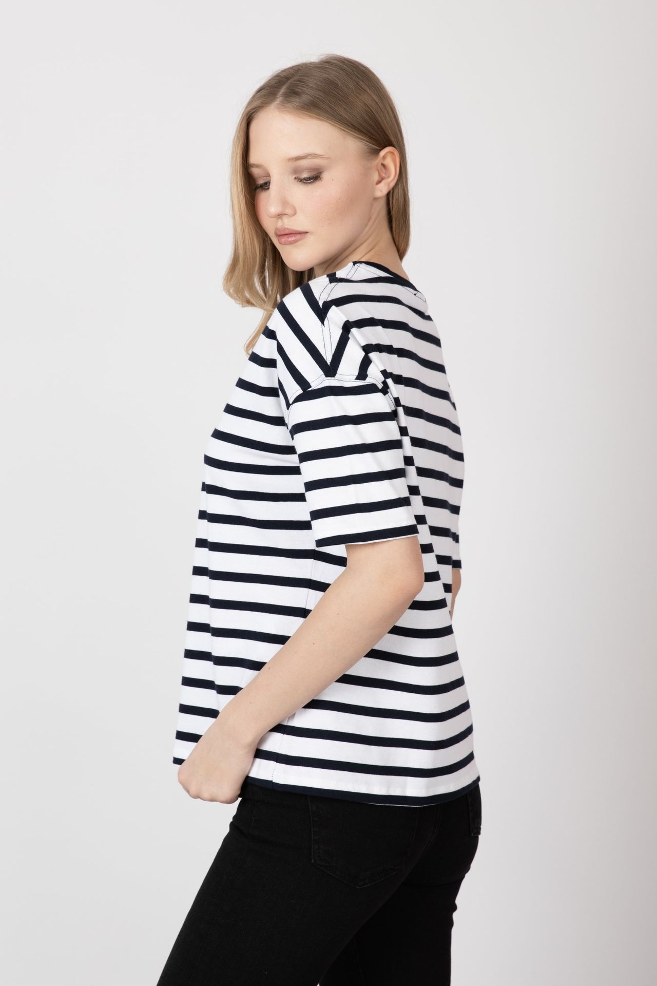 Striped Crew Neck T-shirt