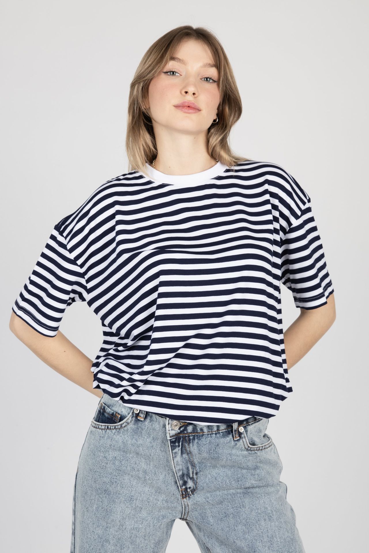 Striped Crew Neck T-shirt