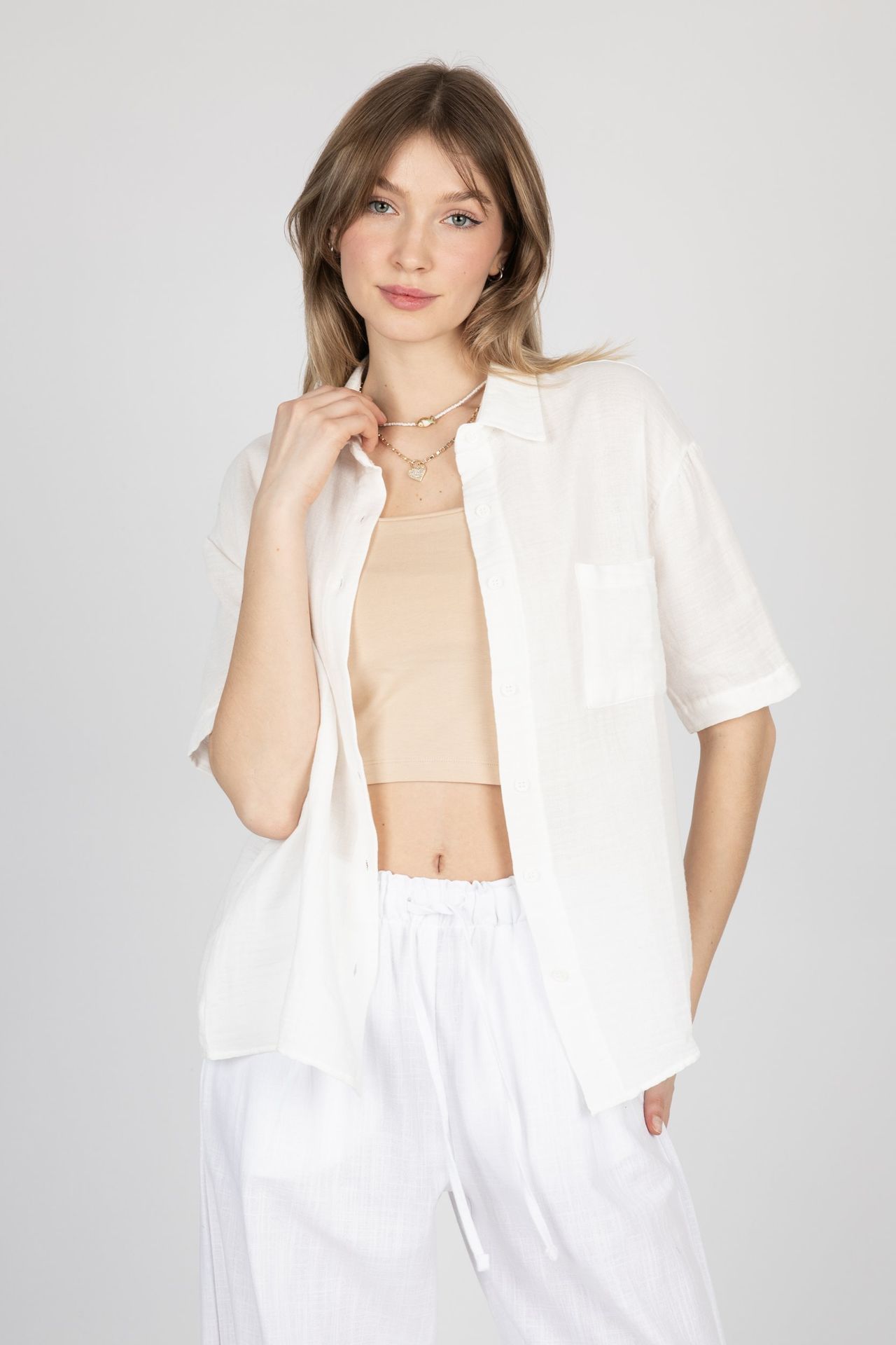 Short Sleeve Shirt with a Pocket
