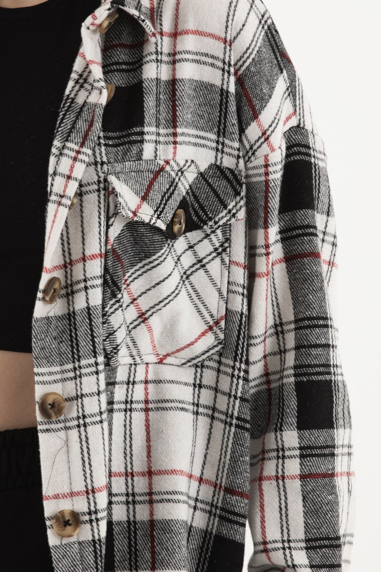 Checked Oversized Shirt