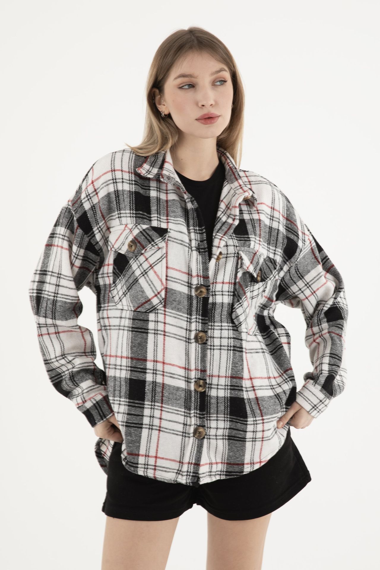 Checked Oversized Shirt