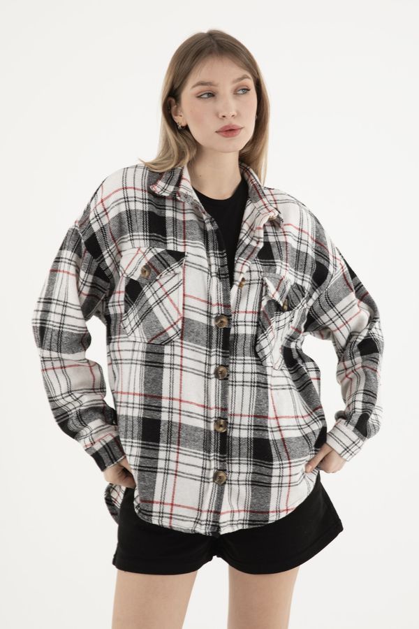 Checked Oversized Shirt 1
