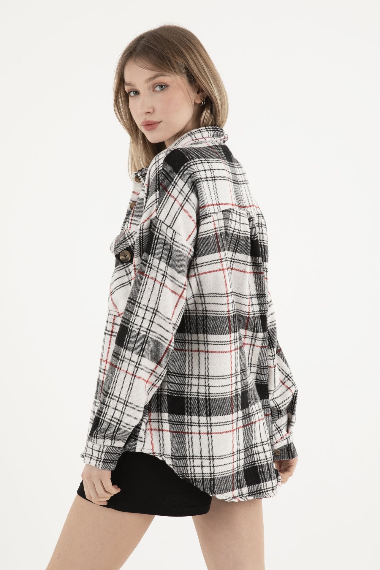 Checked Oversized Shirt