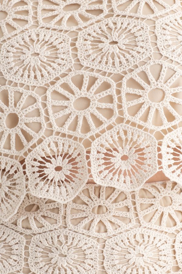 Crochet Spaghetti Strap Lace Crop top 5