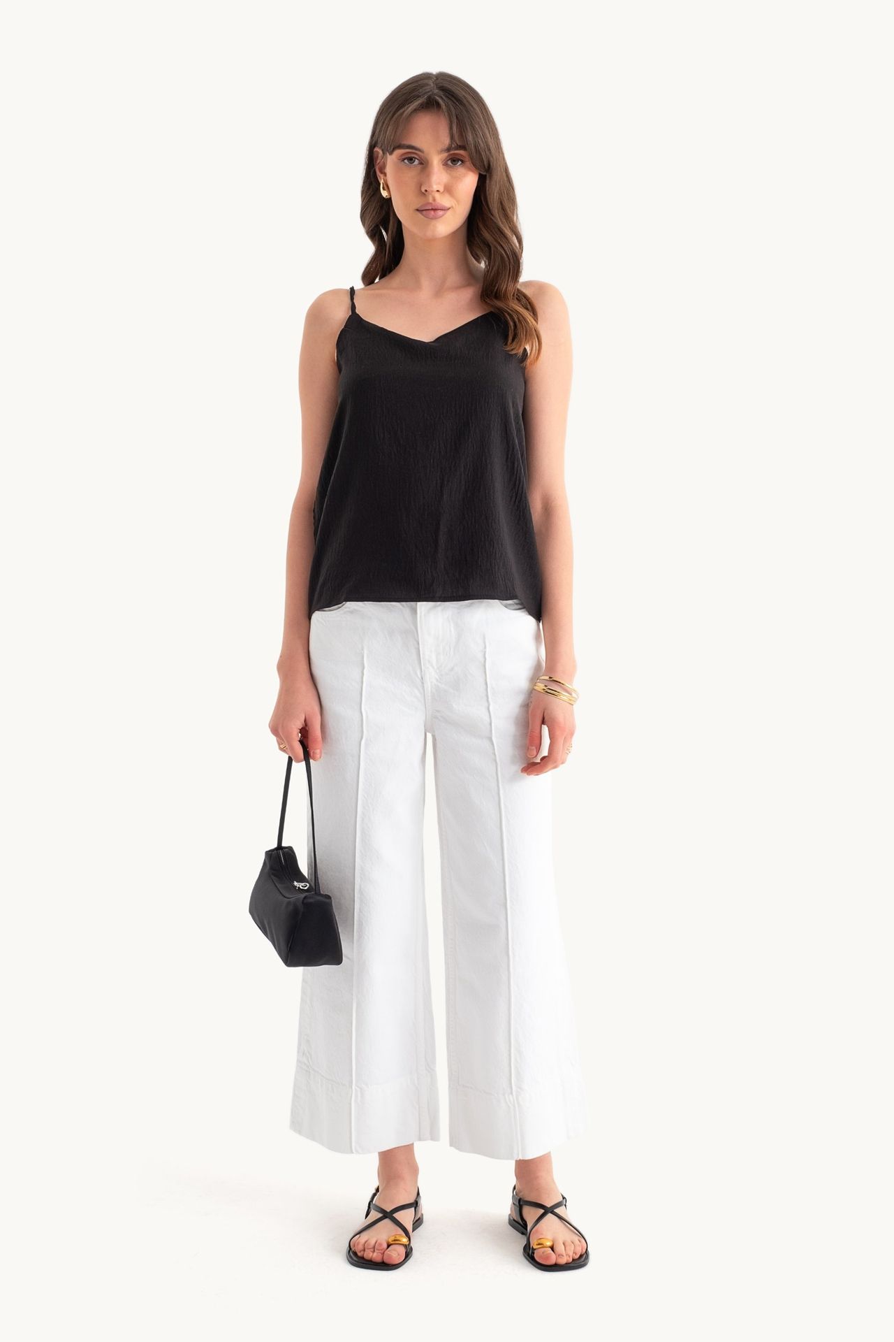 V Neck Spaghetti Strap Sleeveless Blouse