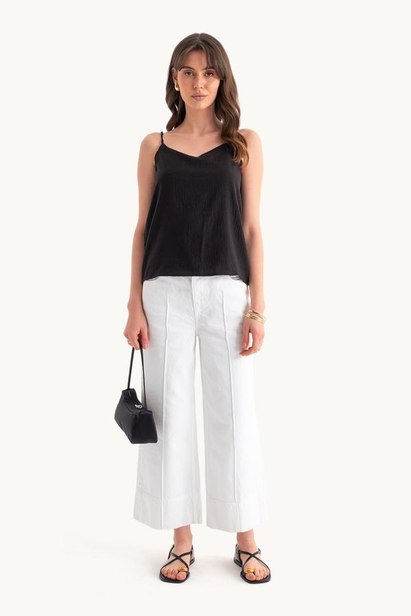V Neck Spaghetti Strap Sleeveless Blouse 1