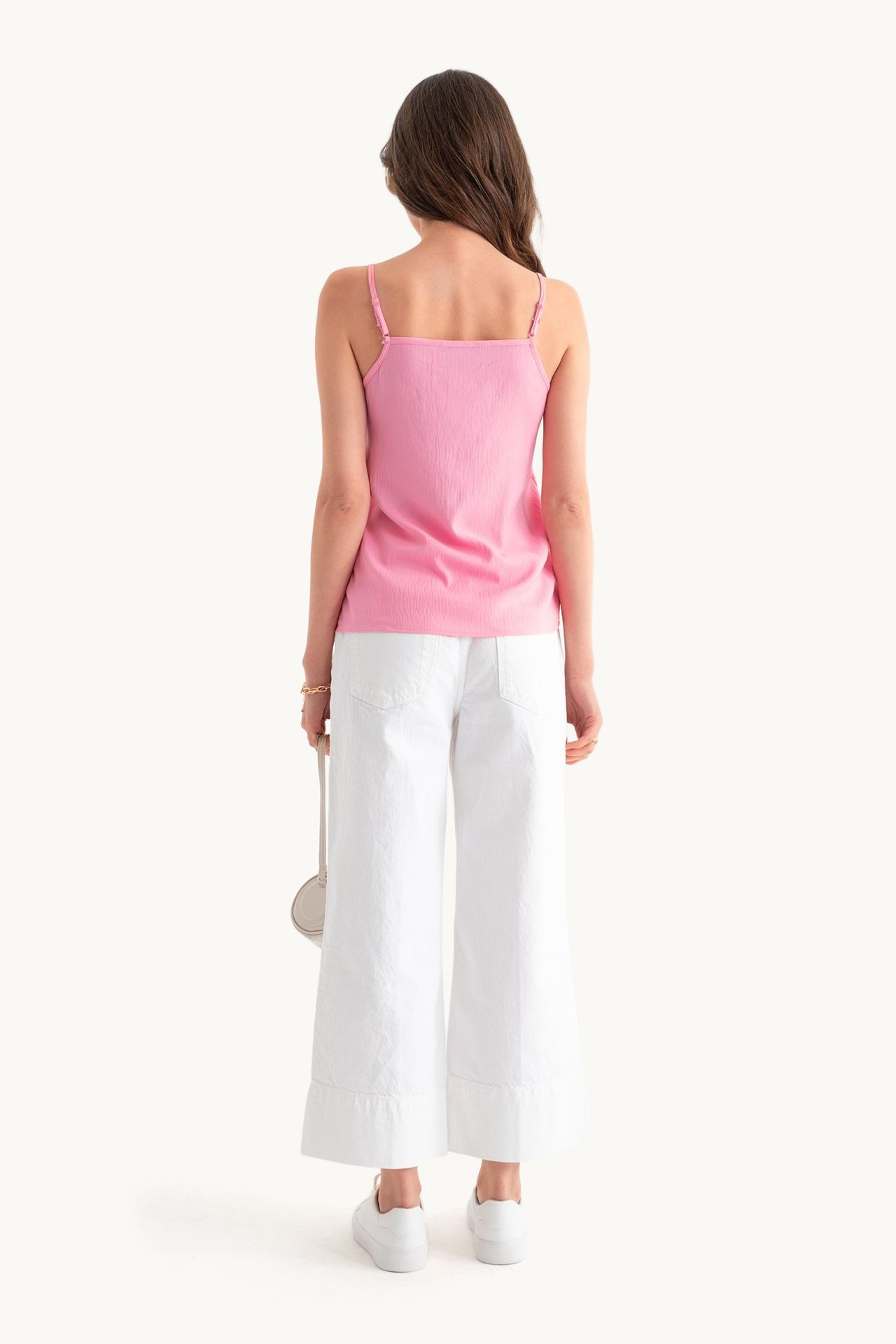 V Neck Spaghetti Strap Sleeveless Blouse