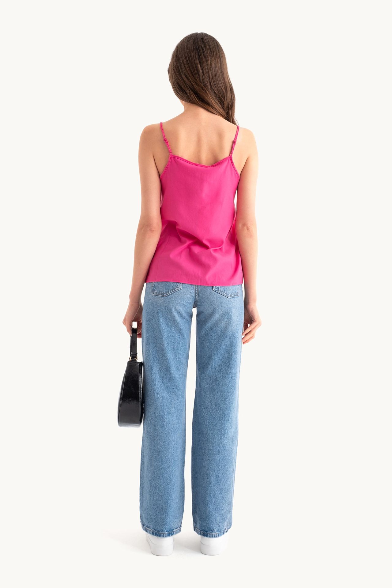 V Neck Spaghetti Strap Sleeveless Blouse