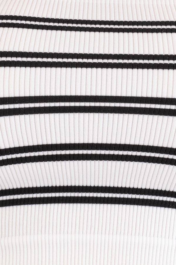 Striped Strapless Crop Top 4