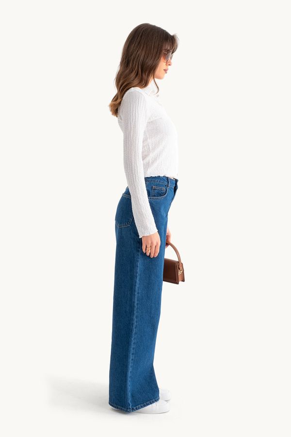 Polo Neck Buttoned Long Sleeve Top 6