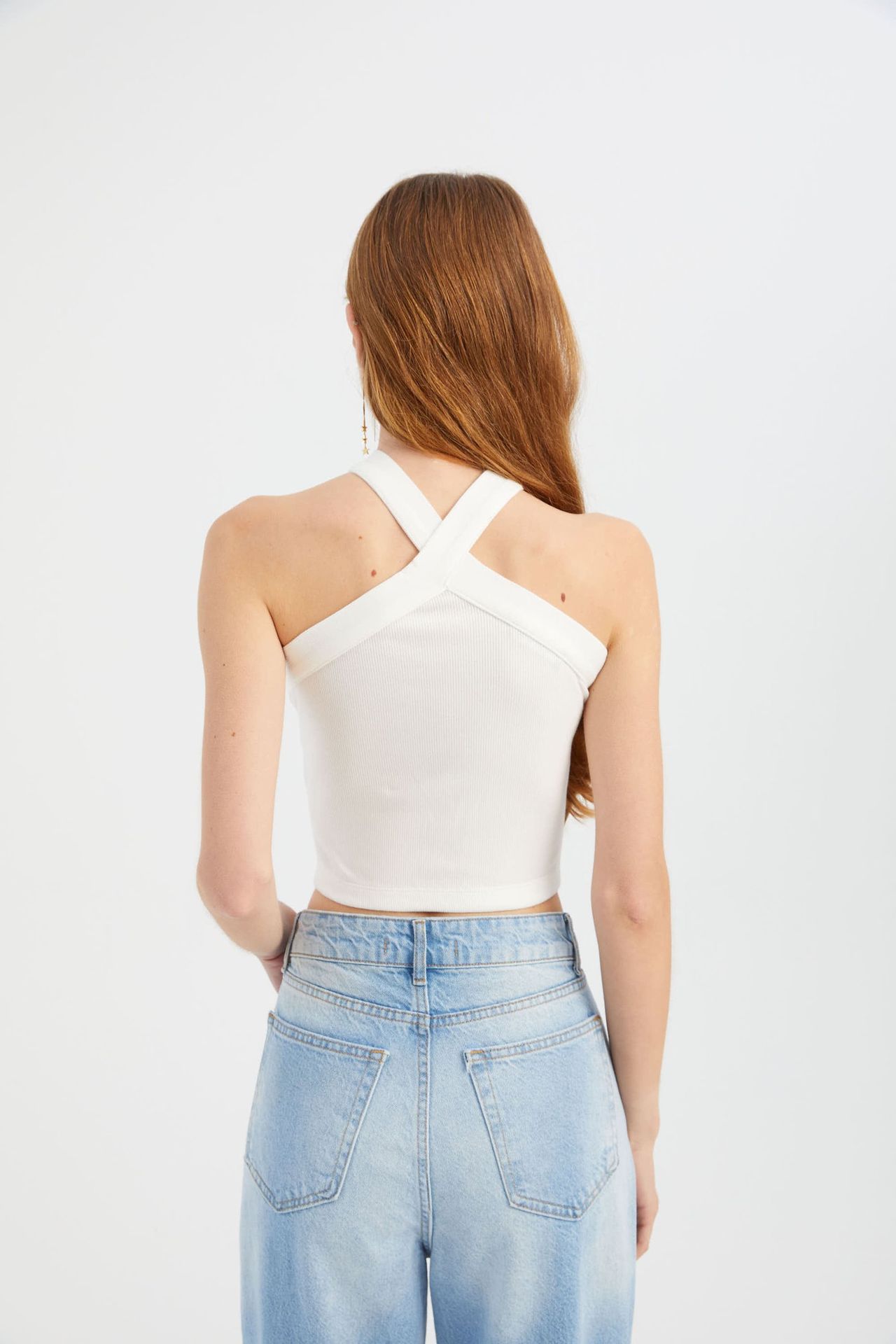 Halter Neck Cross Front Crop top