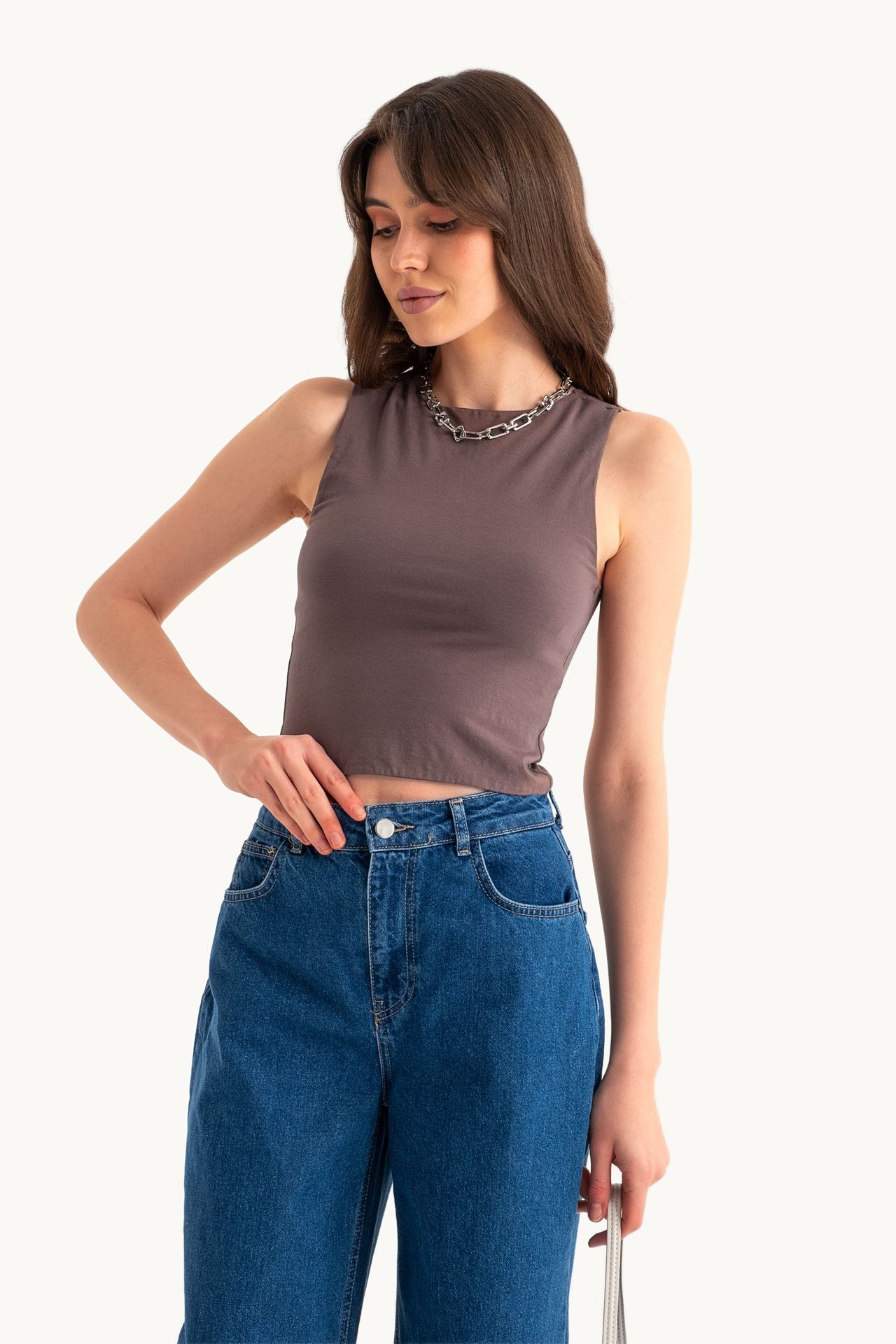 Round Neck Basic Tank Top