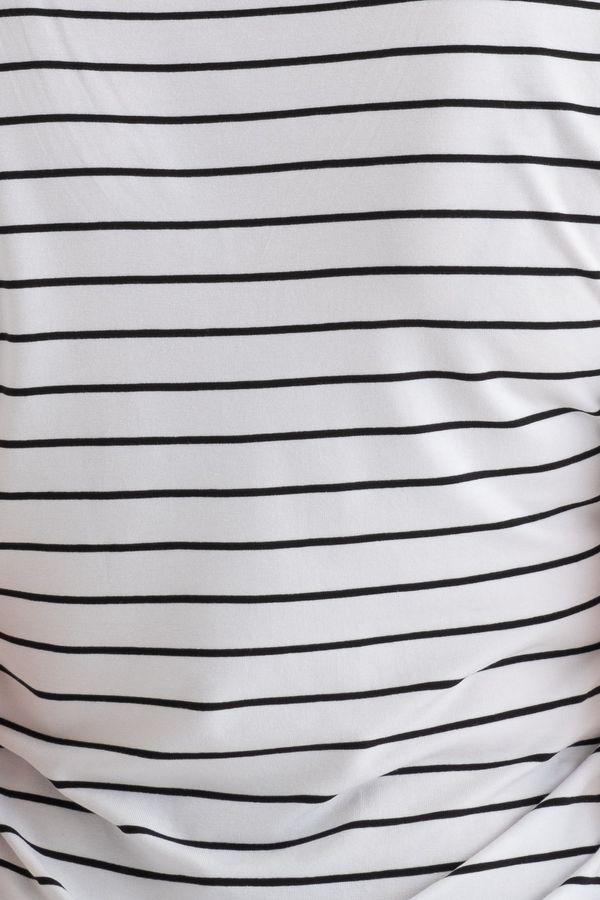 Striped V Neck Relaxed T-shirt 4