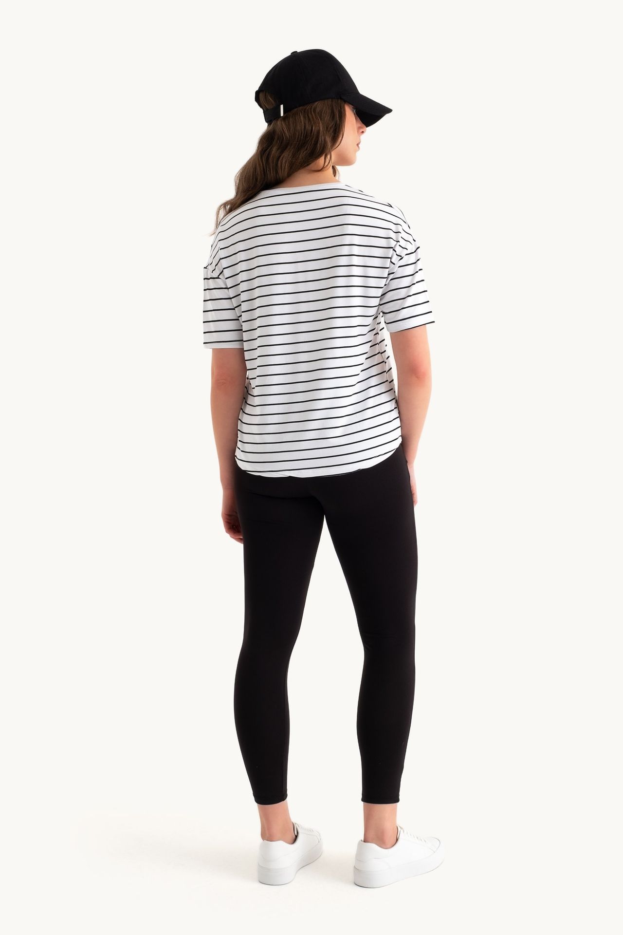 Striped Scoop Neck Relaxed T-shirt