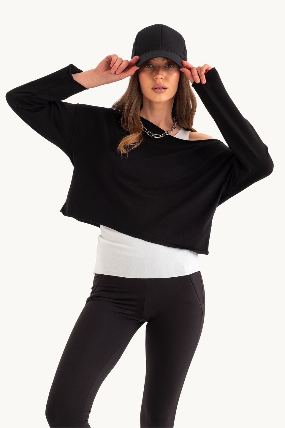 Round Neck Double Layer Top